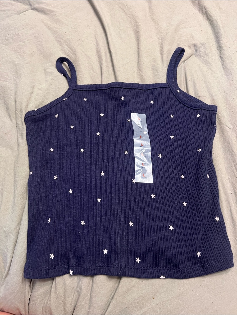 Old Navy girls Navy Star Ribbed Camisole